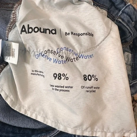 Abound Button Front High Waisted Straight Leg Mom Jeans Size 30 - Picture 4 of 7